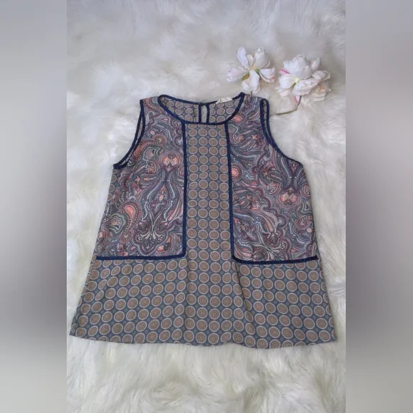 Crescent Paisley Tank Top Size M - Picture 1 of 2